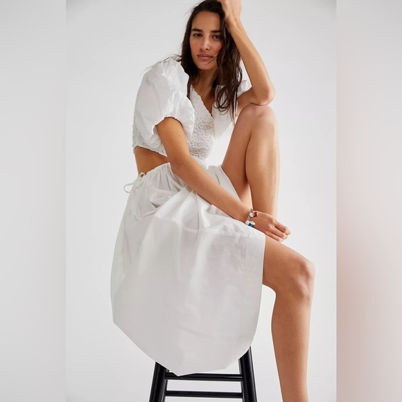 FREE PEOPLE Kalina White Midi Dress S - Picture 4 of 10